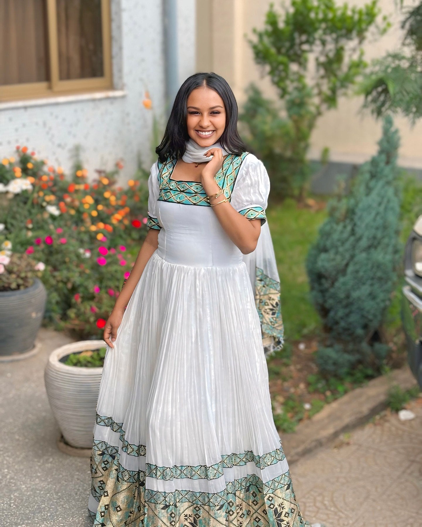 Handwoven Habesha Dress Ethiopian Traditional Dress for Women Stylish Habesha Kemis 296