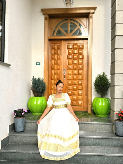 Traditional Ethiopian Dress Vibrant Habesha Dress Habesha Kemis Inspired By Cultural Style 306