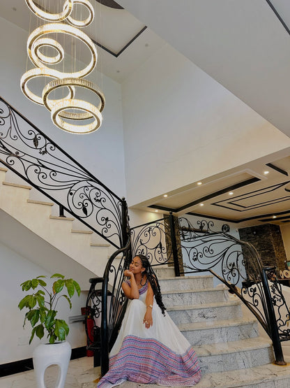 Sleeveless Eritrean Dress Habesha Kemis Crafted With Ethiopian Tradition Vibrant Habesha Dress 317