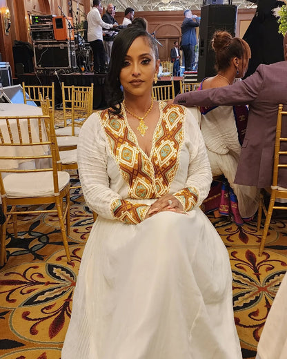 Classic Ethiopian Dress Handwoven Habesha Dress Cultural Ethiopian Habesha Kemis 330