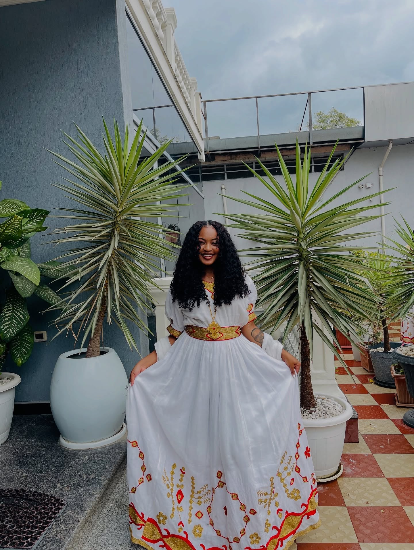 White Habesha Kemis Habesha Dress For Special Occasion Traditional Ethiopian Clothing 370