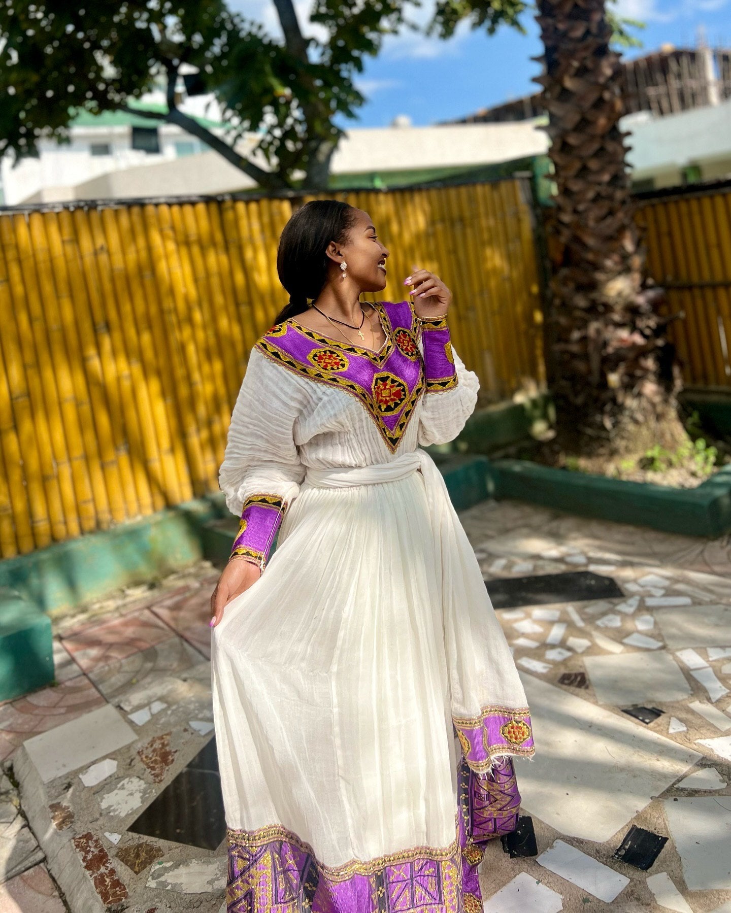 Long Sleeve Habesha Kemis Multicolor Woven Habesha Dress Traditional Ethiopian Clothing 387