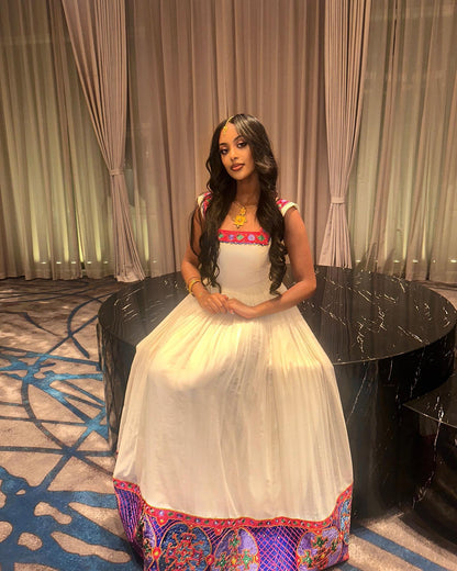 Classic Habesha Kemis Handwoven Ethiopian Dress Habesha Dress for Special Occasion 398