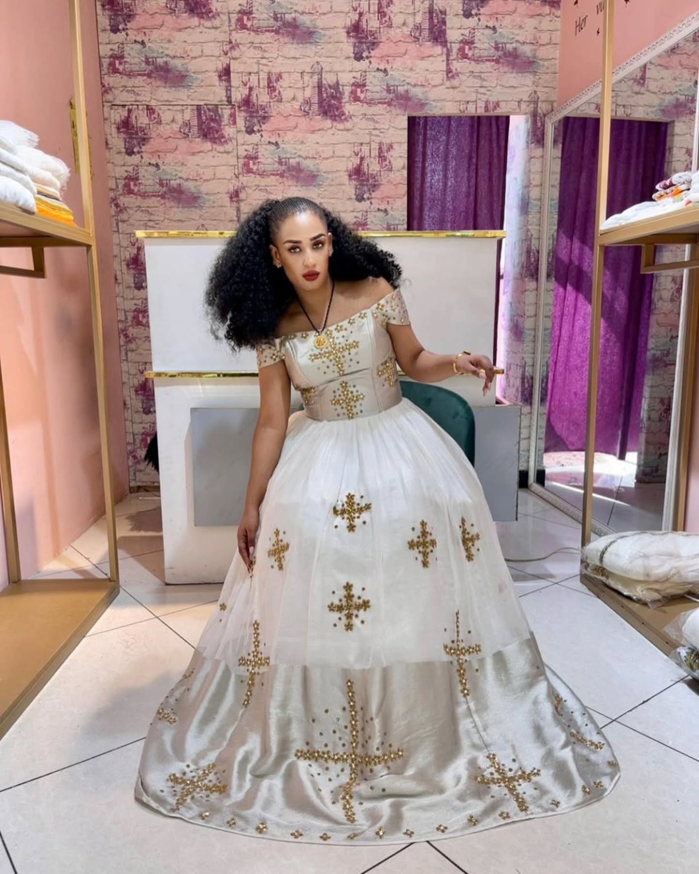 Habesha Dress with Cultural Craft Ethiopian Clothing Inspired Traditional Wear