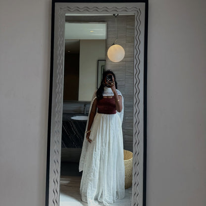 White And Burgundy Habesha Dress Sleeveless Habesha Kemis Stylish Ethiopian clothing 438