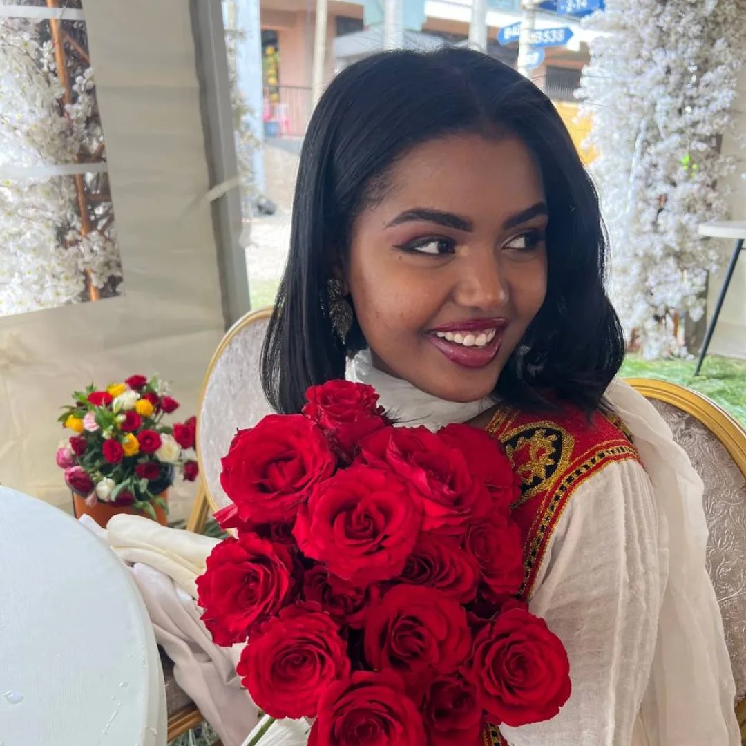 Authentic Ethiopian Clothing Collection Classic Habesha Dress Red Woven Habesha Kemis 444