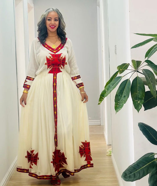 Traditional Ethiopian Clothing Collection Elegant Habesha Kemis with Cultural Detail