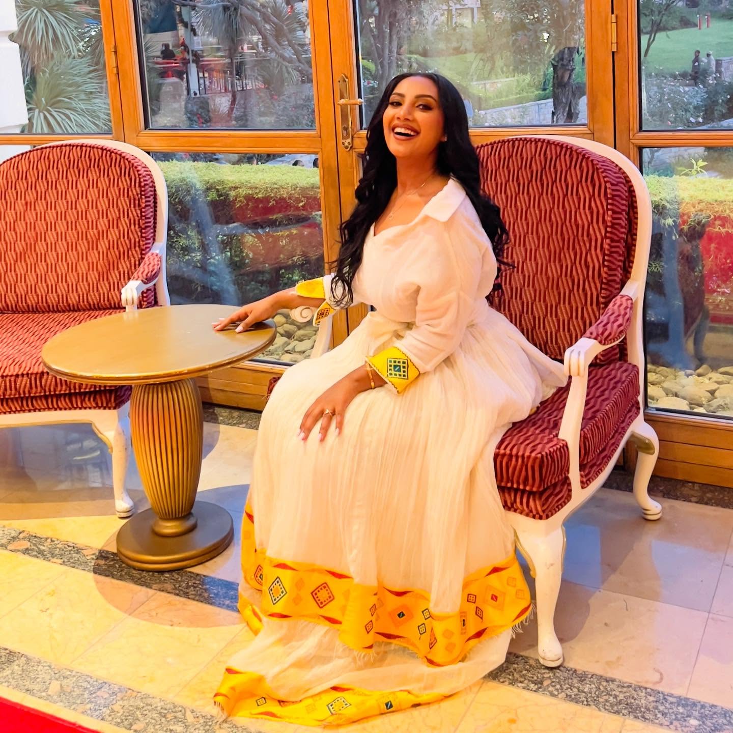 Yellow woven Habesha kemis Handwoven Habesha Dress Traditional And Cultural Ethiopian Dress 455