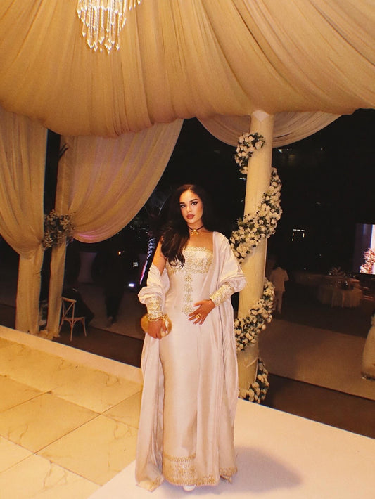 Sleeveless Habesha Kemis with Gold Detail Traditional Ethiopian Dress