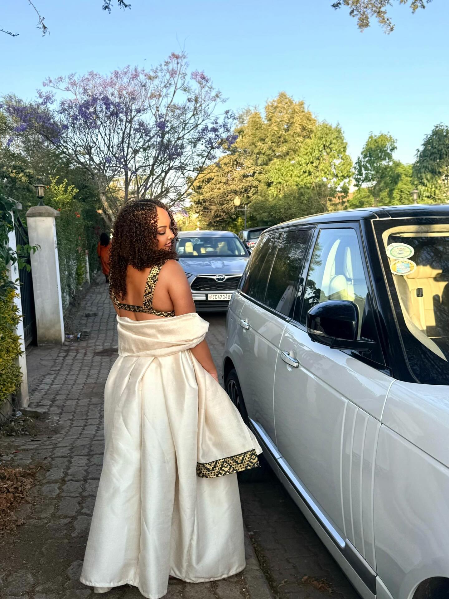 Habesha Kemis sans manches avec broderies traditionnelles Élégante robe Habesha Robe éthiopienne traditionnelle 542