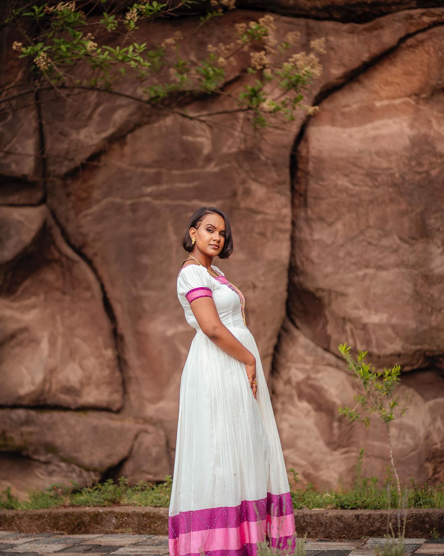 Graceful Short Sleeve Habesha Dress Timeless Habesha Kemis Traditional Eritrean And Ethiopian Clothing 544