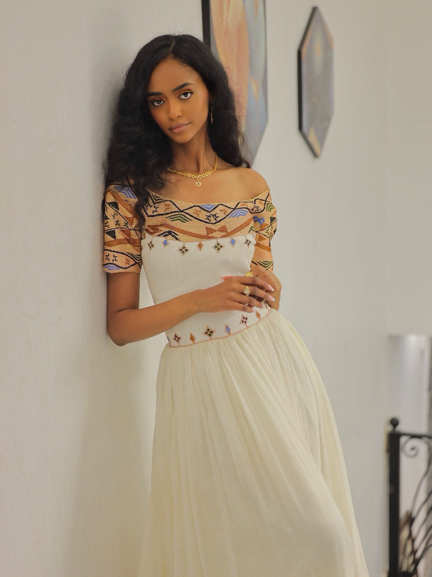 Short Sleeve Habesha Kemis Beautiful Design Habesha Dress Traditional Ethiopian Clothing 593