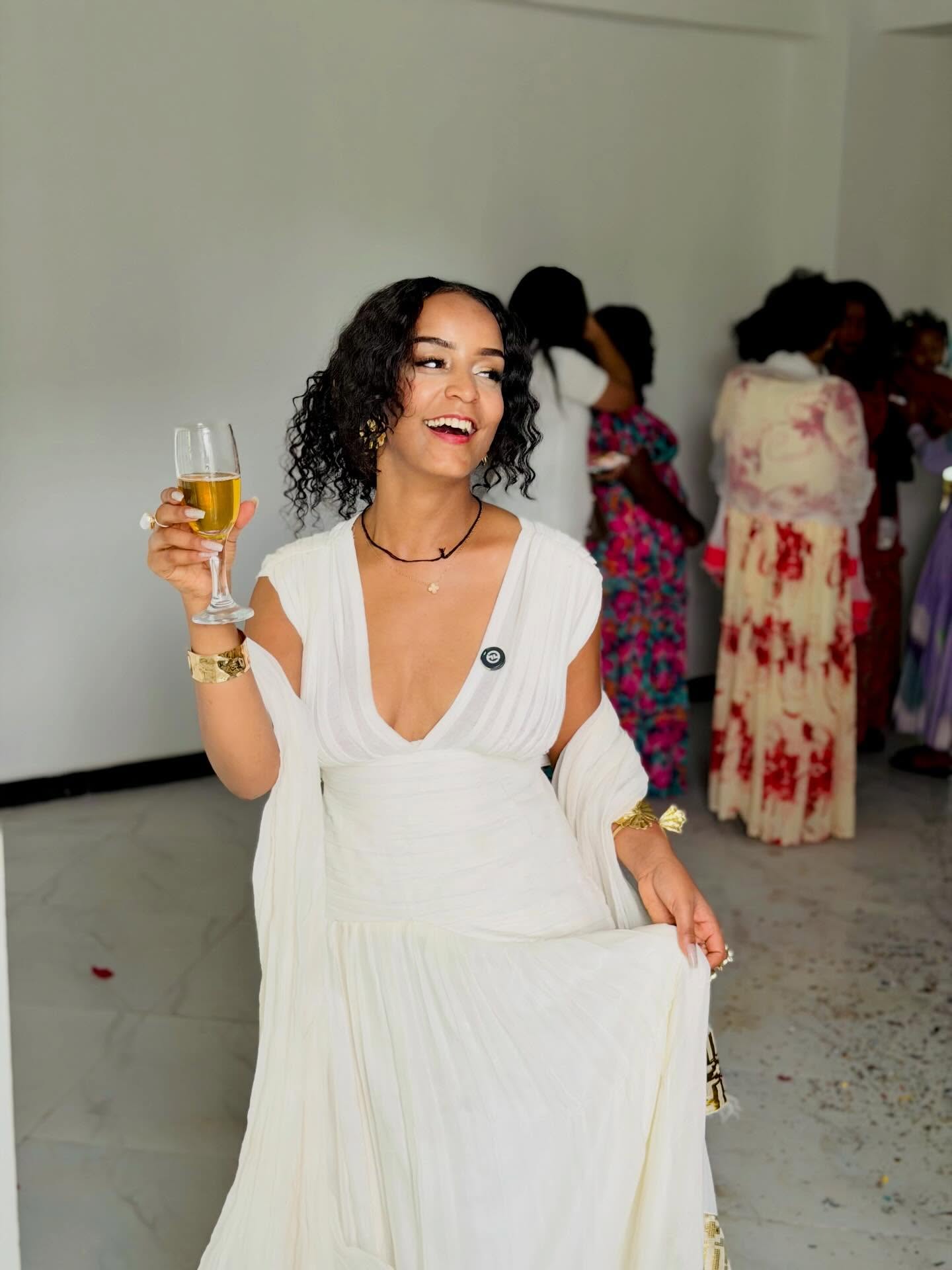 Handwoven Habesha Dress Sleeveless Habesha Kemis V-Neck Ethiopian Dress For Festive 618