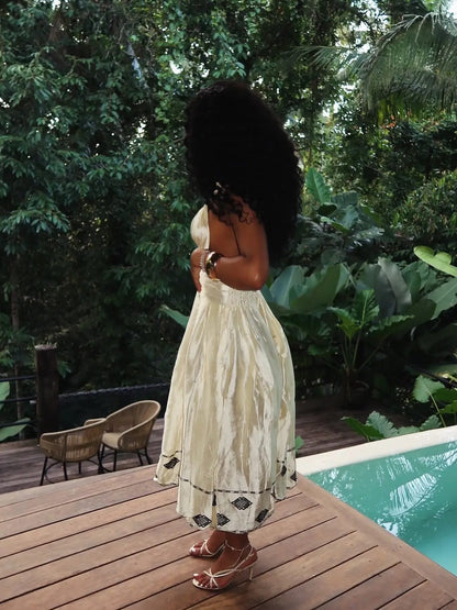 Simple Sleeveless Habesha Kemis Traditional Ethiopian Dress Stylish Habesha Dress 628