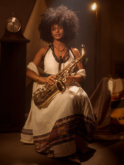 Sleeveless Habesha Kemis Style Cultural Ethiopian Dress Festive Habesha Dress 632