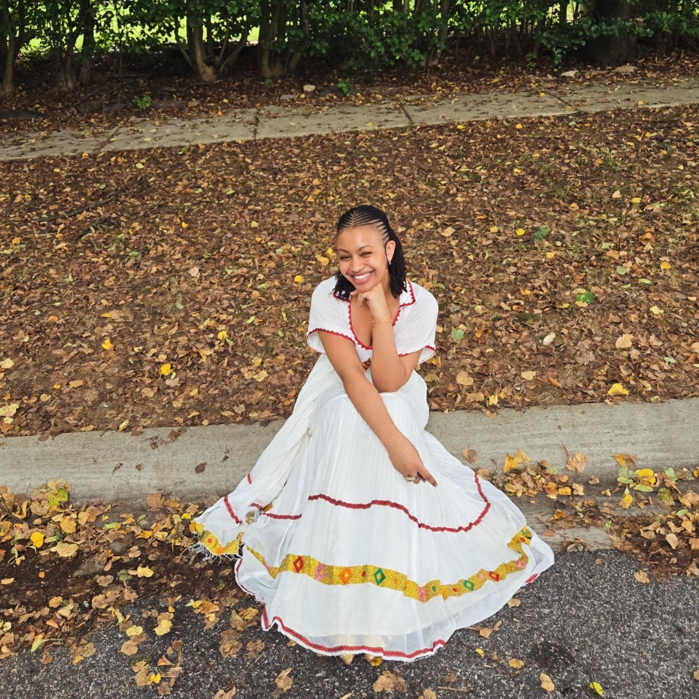 Short Sleeve Habesha Dress Red and Multicolor Embroidery Ethiopian Clothing Stylish Habesha Kemis 668