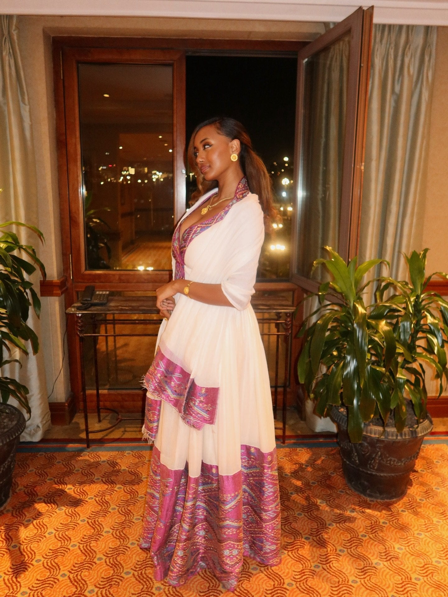 Timeless Ethiopian Clothing Sleeveless Habesha Kemis Festive Style Habesha Dress 757