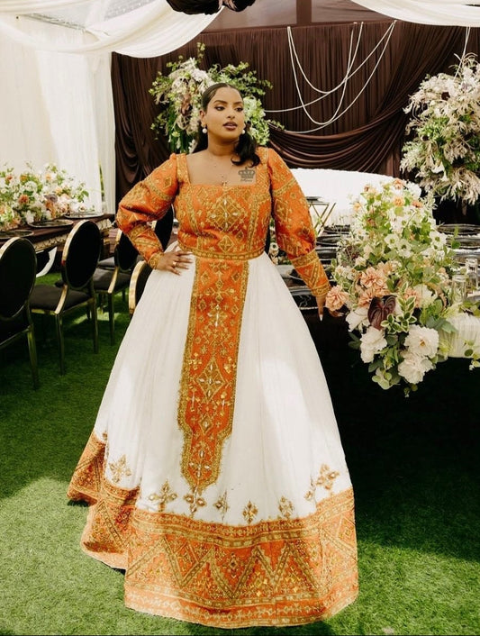 Traditional Ethiopian Wedding Dress | Elegant Ethiopian Dress 