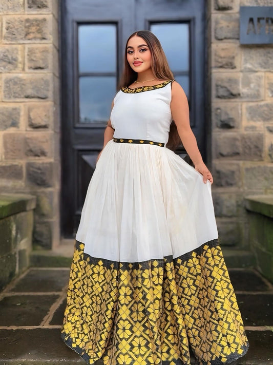 Backless Habesha Dress – Modern Ethiopian & Eritrean Traditional Style