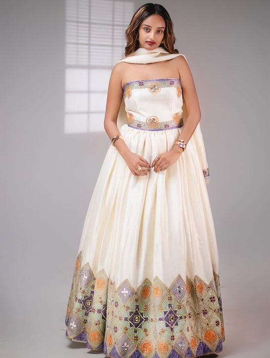 Elegant Ethiopian Wedding Dress  Traditional Meets Modern Design