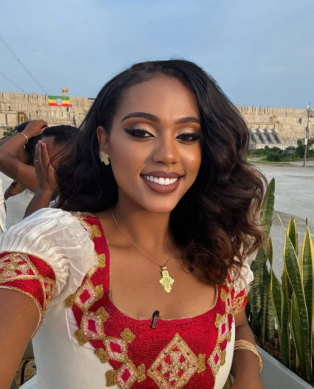 Red Embroidery Habesha Kemis Classic Habesha Dress Ethiopian And Eritrean Traditional Dress 216