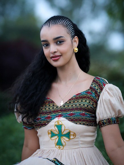 Elegant Habesha Dress Ethiopian Traditional Dress & Habesha Kemis with Intricate Embroidery 128