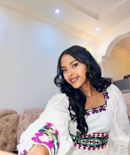 Beautiful Habesha Dress Elegant Ethiopian & Eritrean Dress Habesha Kemis Online 134