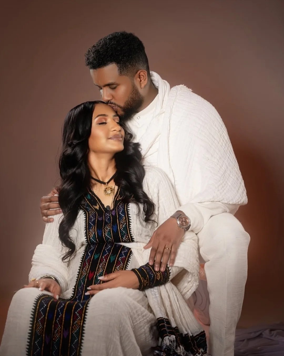 Royal Habesha Kemis & Men’s Habesha Set Traditional Ethiopian Couple Outfit Handwoven Ethiopian Clothing 208