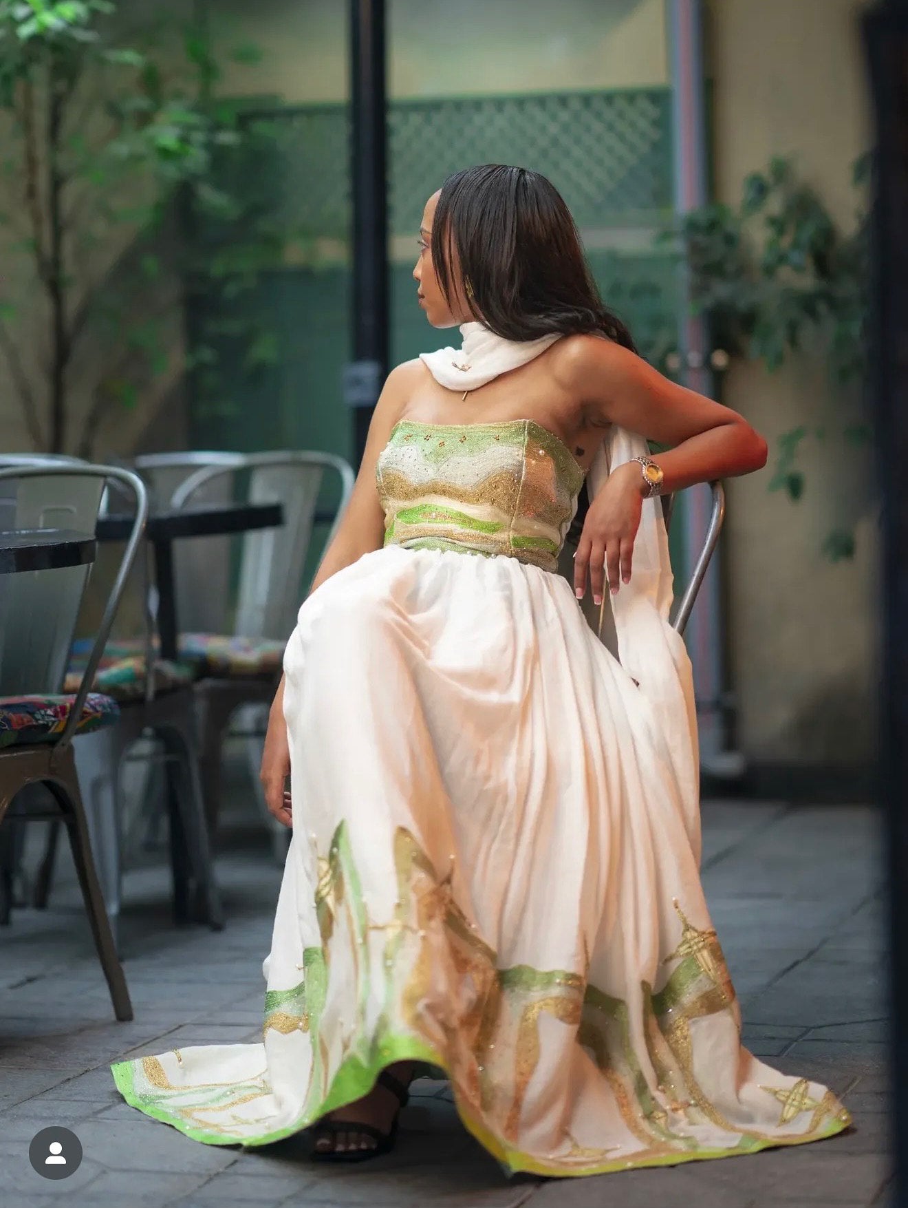 Stylish Traditional Ethiopian Dress Handcrafted Cultural Habesha Kemis Off-shoulder Habesha Dress 226