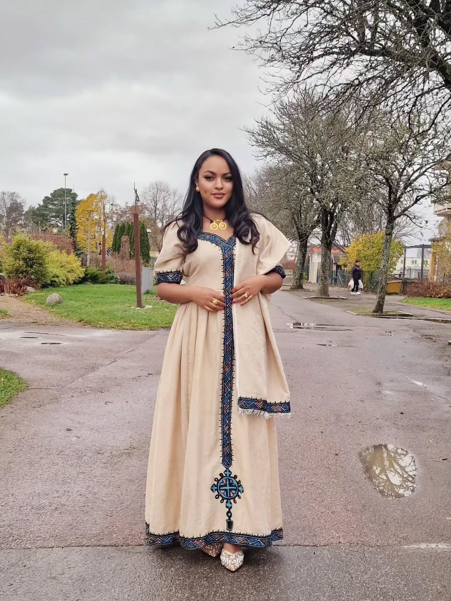 Handcrafted Habesha Dress Charming Habesha Kemis Traditional Ethiopian Dress with Cultural Tibeb 227