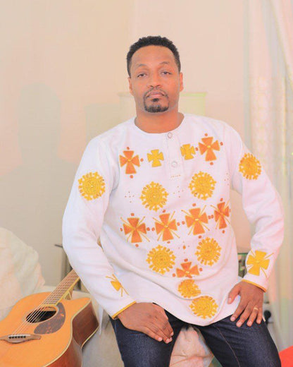 Men’s Habesha Outfit Authentic Ethiopian Cultural Clothing  Eritrean Traditional Men's Wear 238