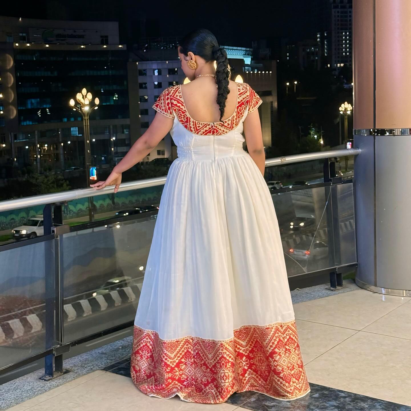 Radiant Habesha Dress Red–Gold Woven Habesha Kemis Ethiopian Clothing 287