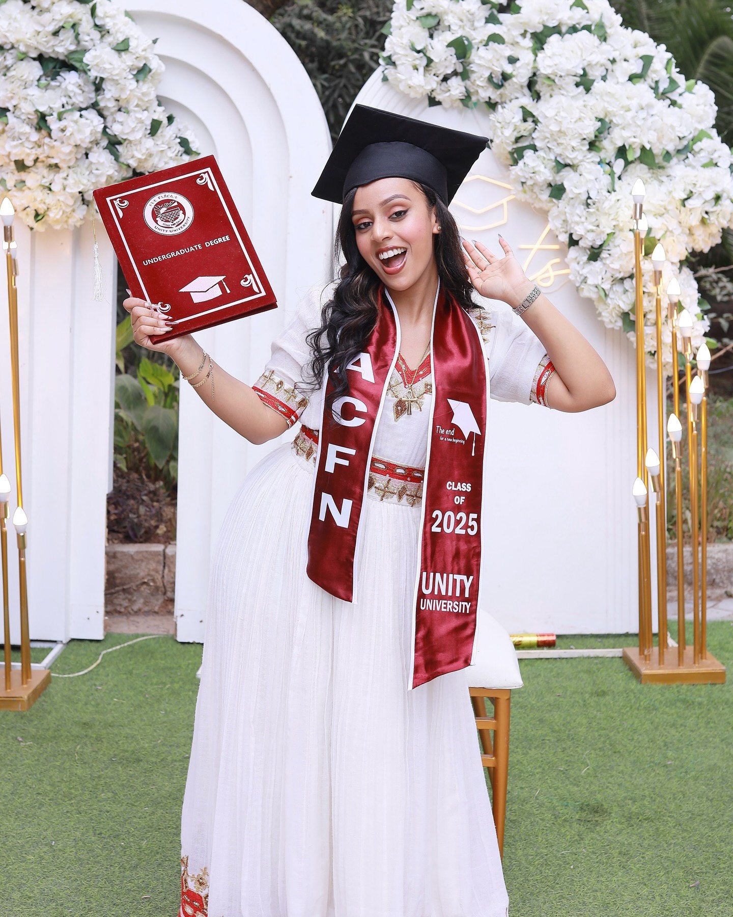 Short Sleeve Habesha Kemis Red Embroidery Habesha Dress Ethiopian Clothing 303