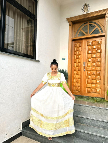 Traditional Ethiopian Dress Vibrant Habesha Dress Habesha Kemis Inspired By Cultural Style 306