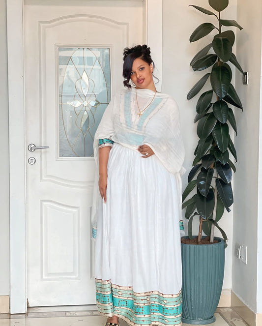 Luxurious Habesha Dress Elegant Ethiopian Traditional Clothing
