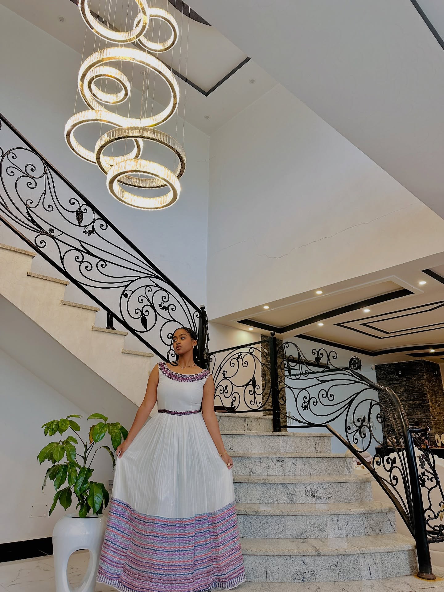 Sleeveless Habesha Kemis Crafted With Refined Ethiopian Tradition