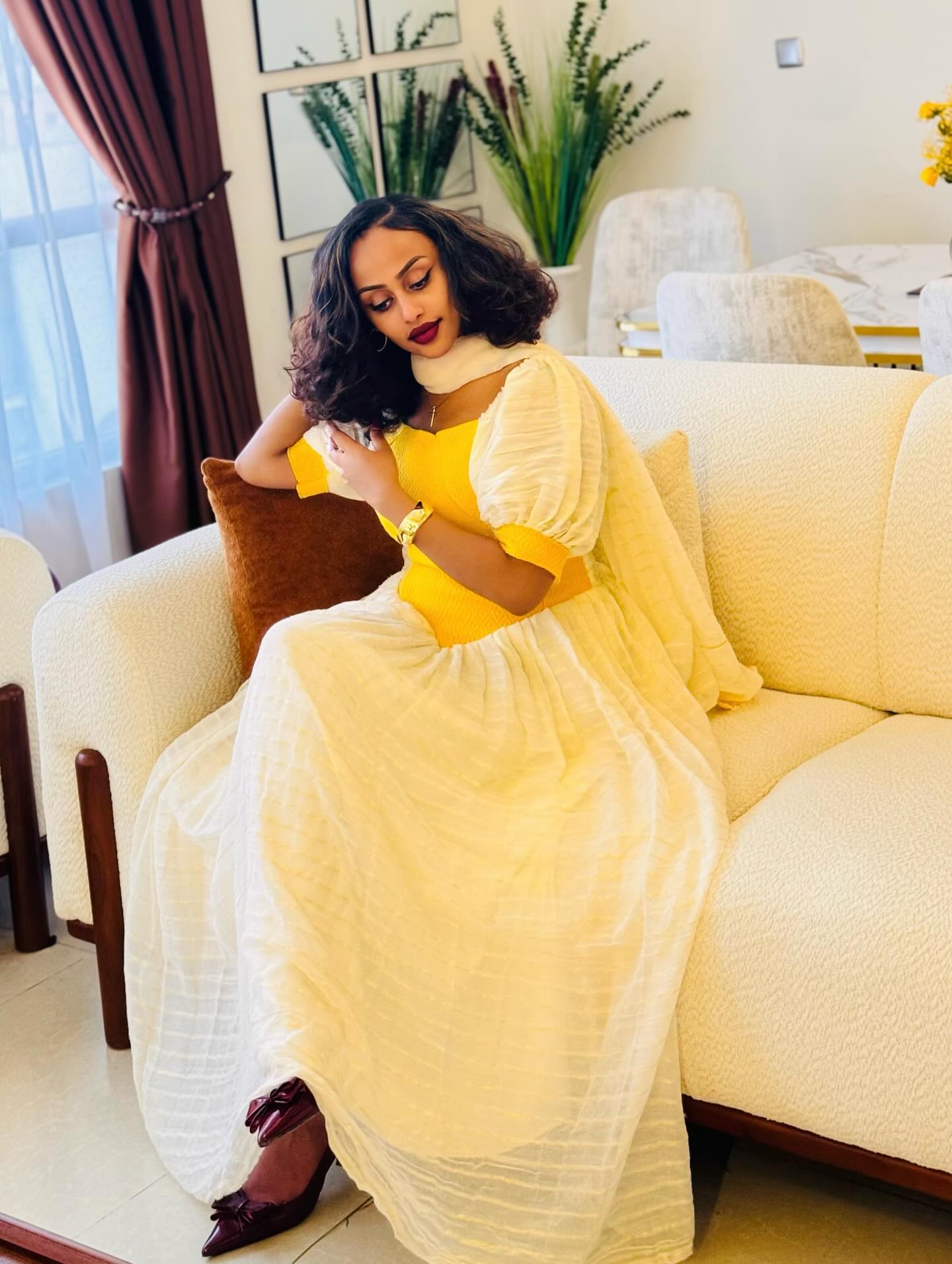 Stunning Habesha Kemis Traditional Ethiopian Dress Simple Design Habesha Dress 346