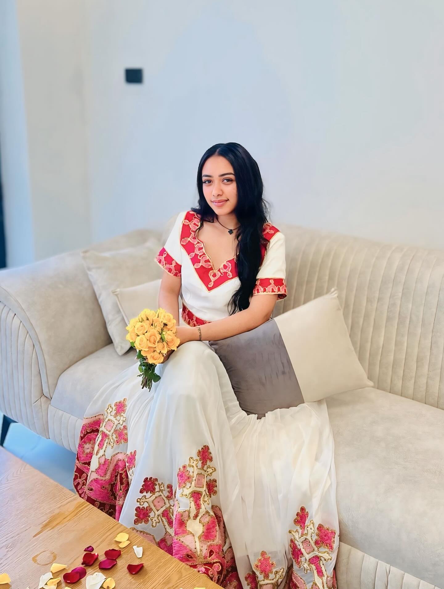 Habesha Kemis For Wedding Red Embroidery Habesha Dress and Traditional Ethiopian Wedding Dress 381