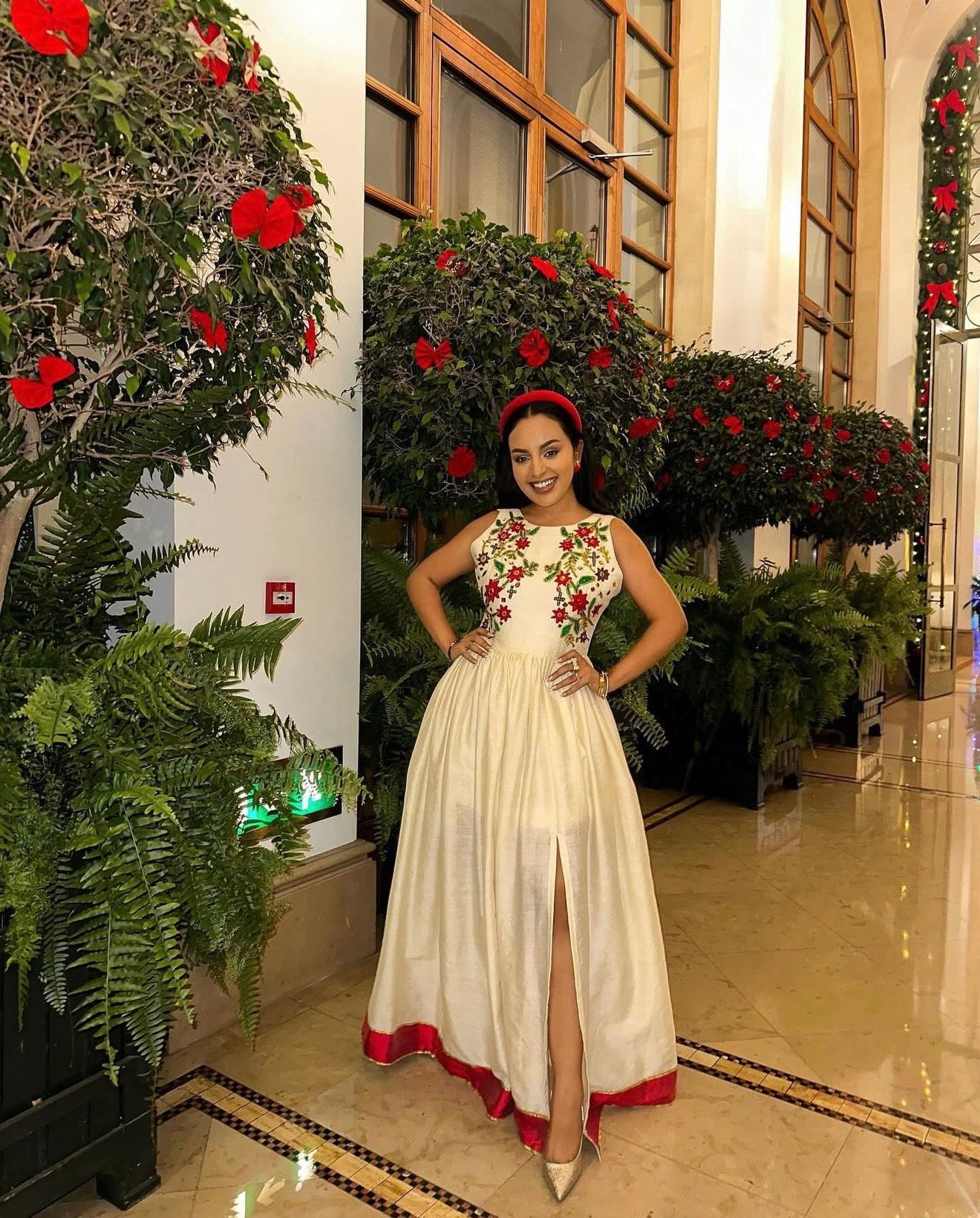 Sleeveless Habesha Kemis Radiant Habesha Dress Ethiopian Traditional Dress 400