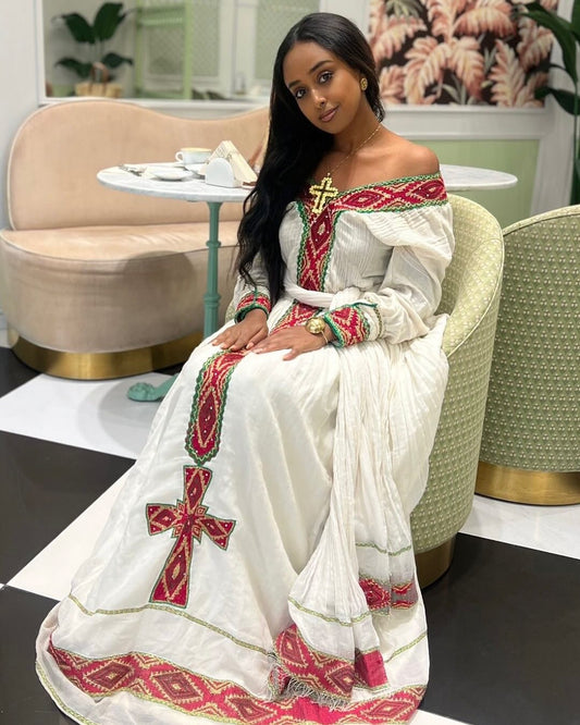 Habesha Kemis Habesha Dress Inspired Traditional Ethiopian Dress