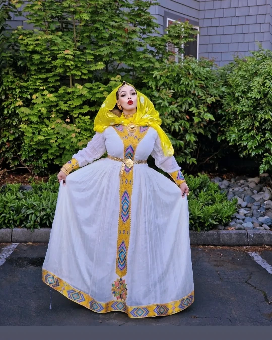 Authentic Habesha dress Long Sleeve Habesha Kemis Ethiopian Traditional Dress 423