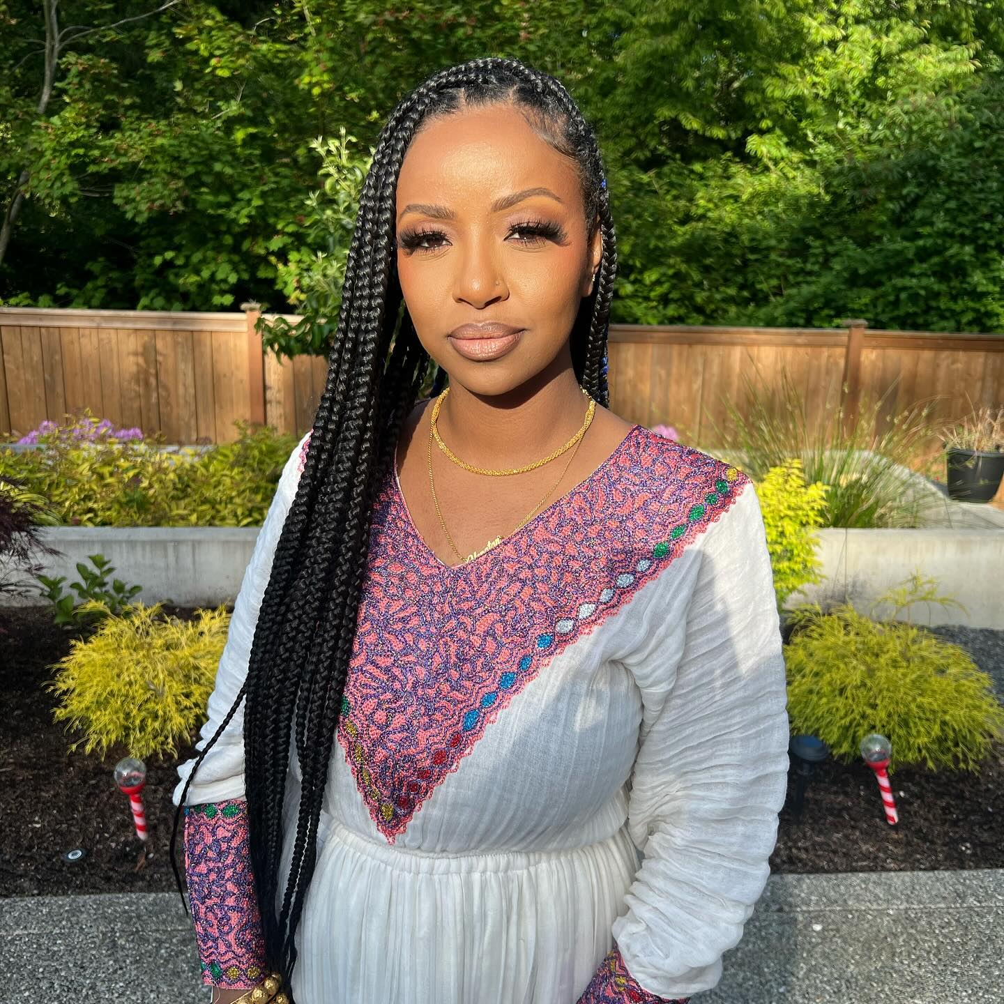 Vibrant Color Habesha Dress Traditional Ethiopian Dress Habesha Kemis With Long Sleeve 427