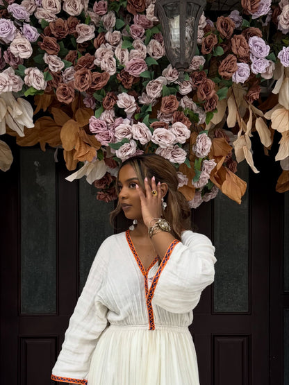 Handwoven Habesha Dress Vibrant Habesha Kemis Traditional Ethiopian Clothing 509