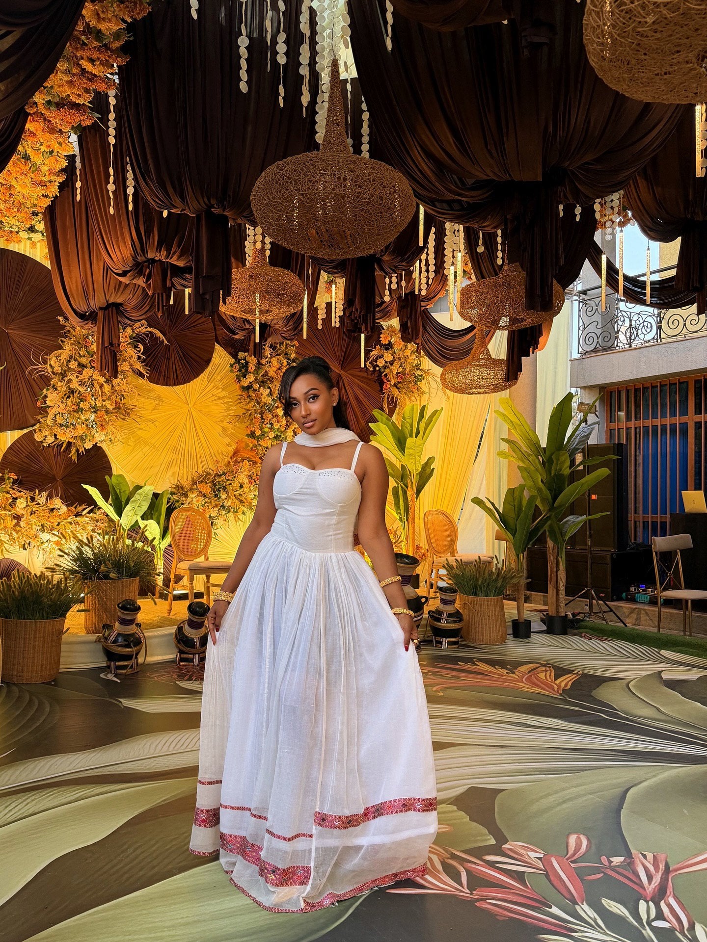 Sleeveless Habesha Kemis Simple Design Habesha Dress Stylish Traditional Ethiopian Clothing 535