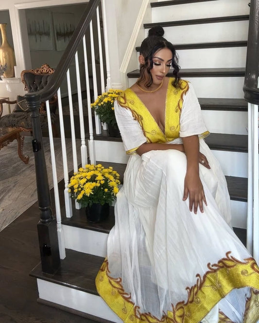 Habesha Kemis Inspired by Traditional Ethiopian Craftsmanship