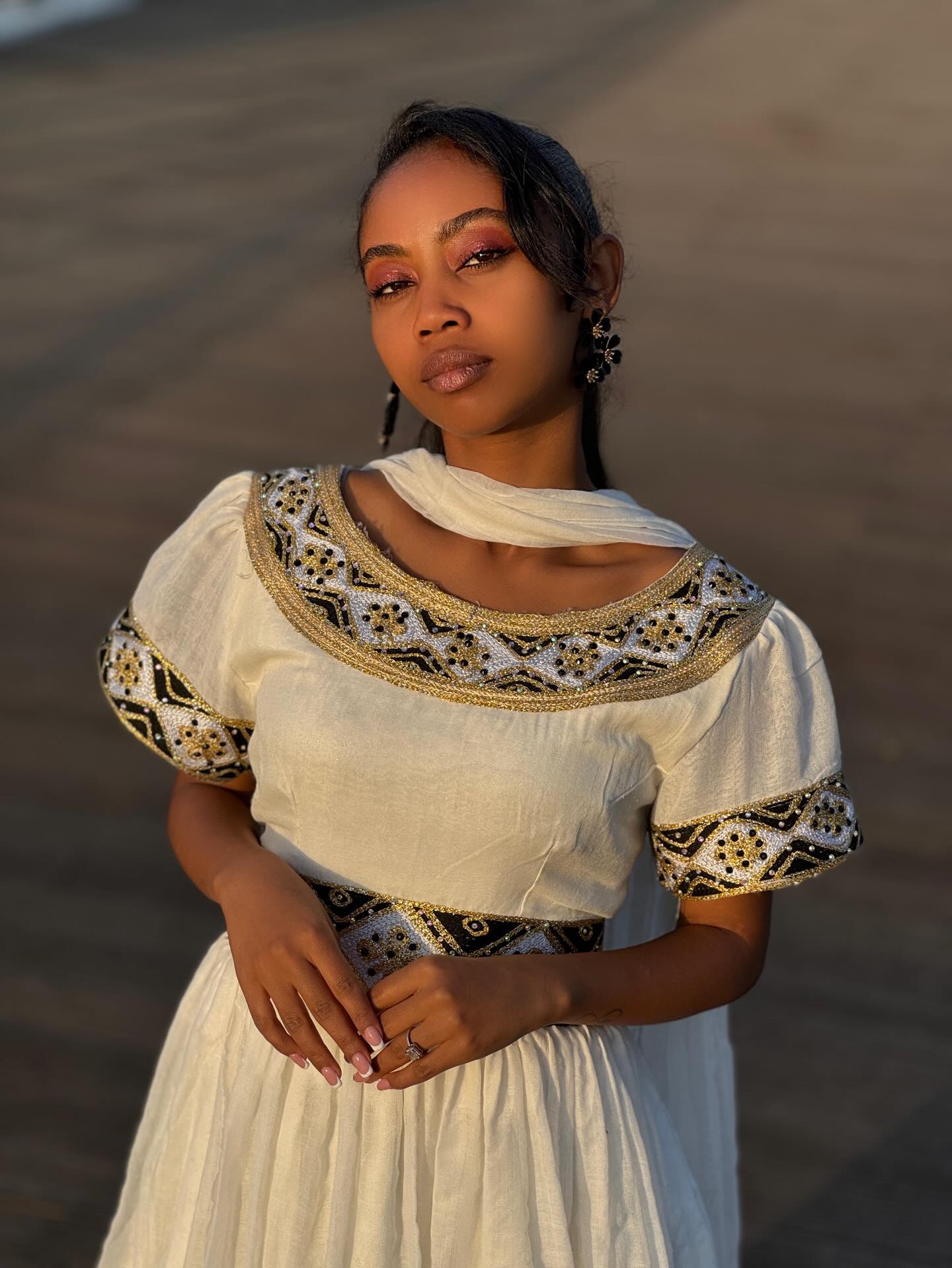 Short Sleeve Habesha Dress Gold And Black Embroidery Habesha Kemis Vibrant Ethiopian And Eritrean Dress 567