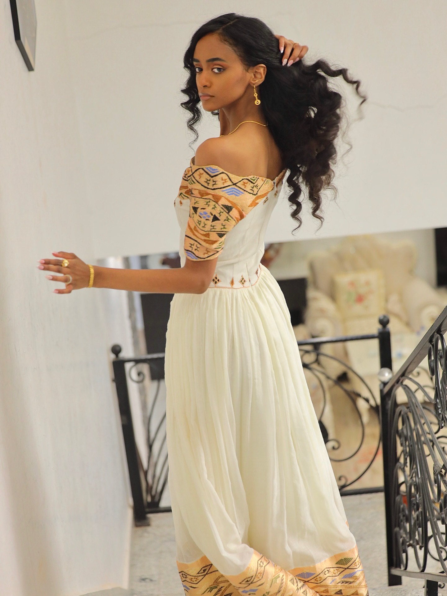 Short Sleeve Habesha Kemis Beautiful Design Habesha Dress Traditional Ethiopian Clothing 593