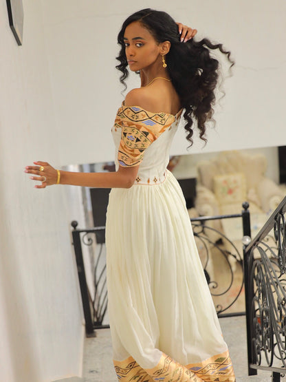 Short Sleeve Habesha Kemis Beautiful Design Habesha Dress Traditional Ethiopian Clothing 593