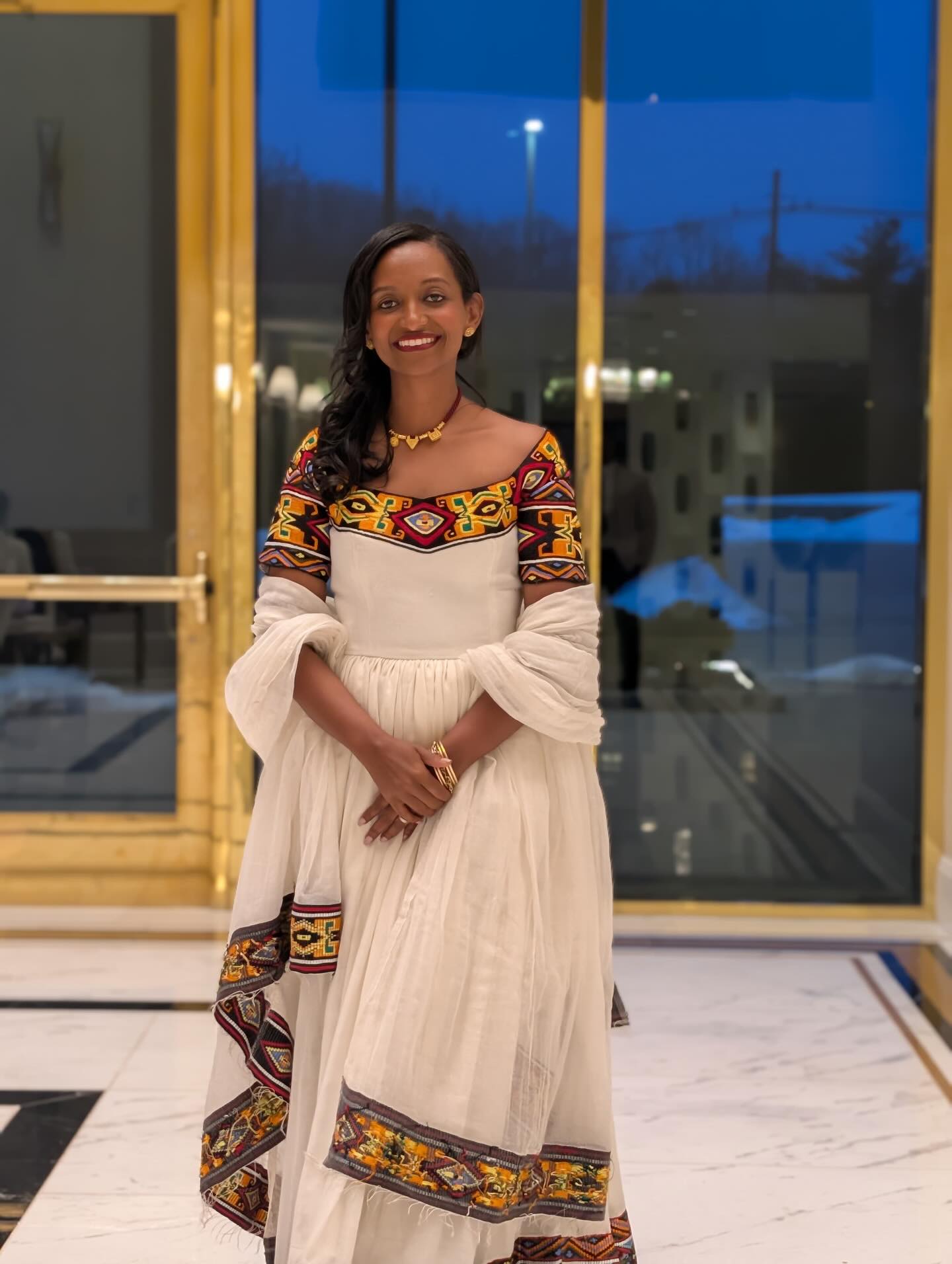 Off Shoulder Ethiopian Dress Multicolor Embroidery Habesha Dress Charming Habesha Kemis 613