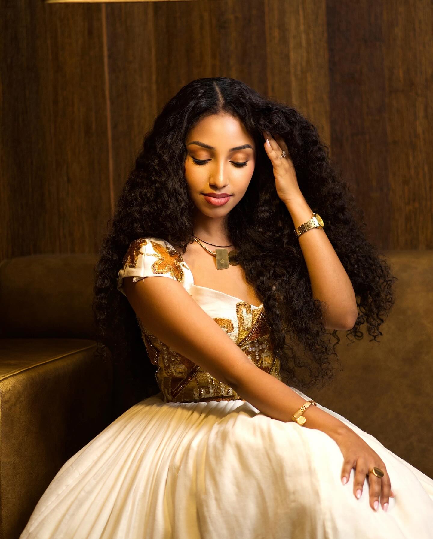 Graceful Habesha Kemis Traditional Ethiopian Wedding Dress Short Sleeve Habesha Dress 615